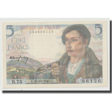 Frankrijk, 5 Francs, Berger, 1943, 1943-11-25, SPL, Fayette:5.4, KM:98a