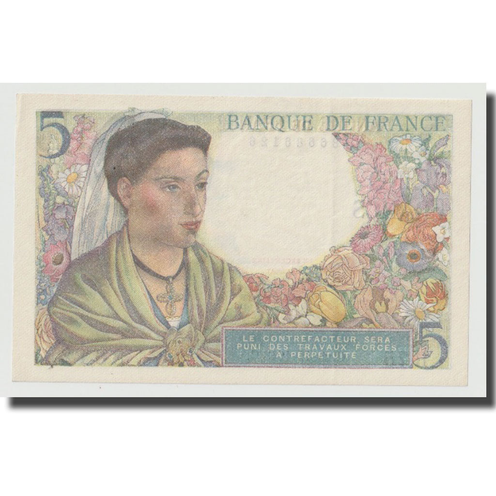 Frankrijk, 5 Francs, Berger, 1943, 1943-11-25, SPL, Fayette:5.4, KM:98a