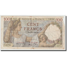 France, 100 Francs, Sully, 1942, 1942-02-12, TB, Fayette:26.66, KM:94