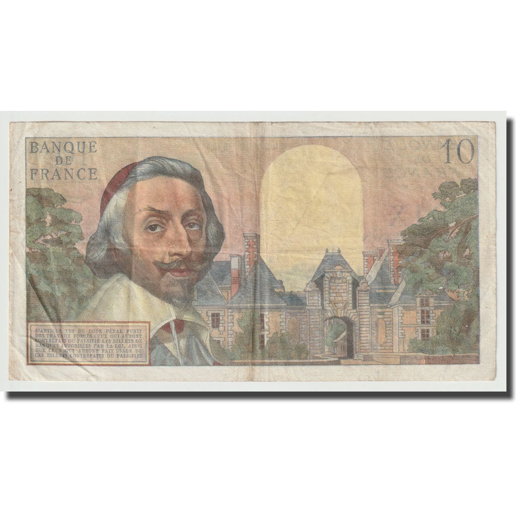 France, 10 Nouveaux Francs, Richelieu, 1961, 1961-04-06, EF(40-45)