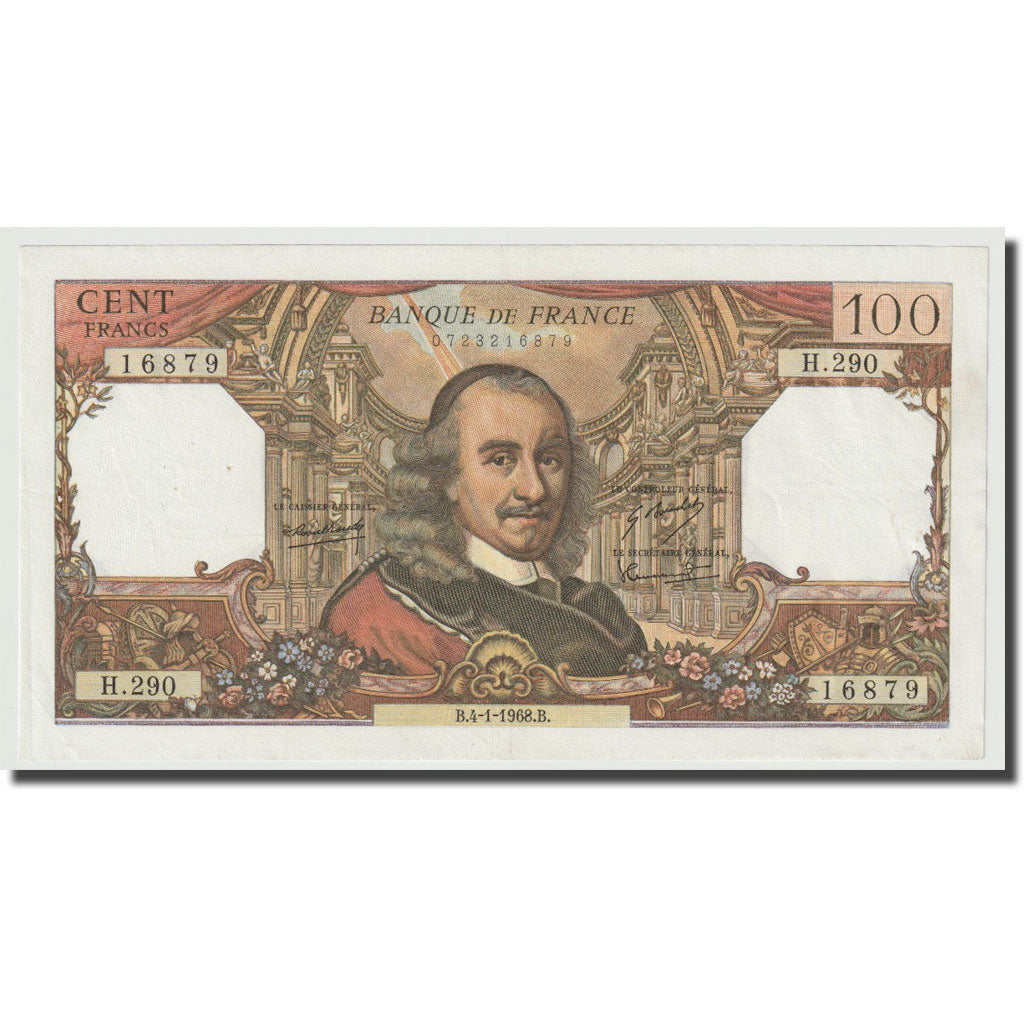 Frankreich, 100 Francs, Corneille, 1968, 1968-01-04, SS, Fayette:65.20, KM:149c