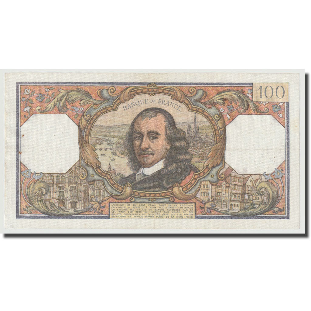 Frankrijk, 100 Francs, Corneille, 1965, 1965-10-07, TB+, Fayette:65.9, KM:149a