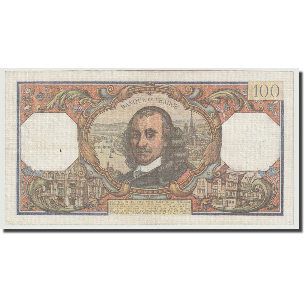 Francia, 100 Francs, Corneille, 1964, 1964-09-03, MB+, Fayette:65.03, KM:149a