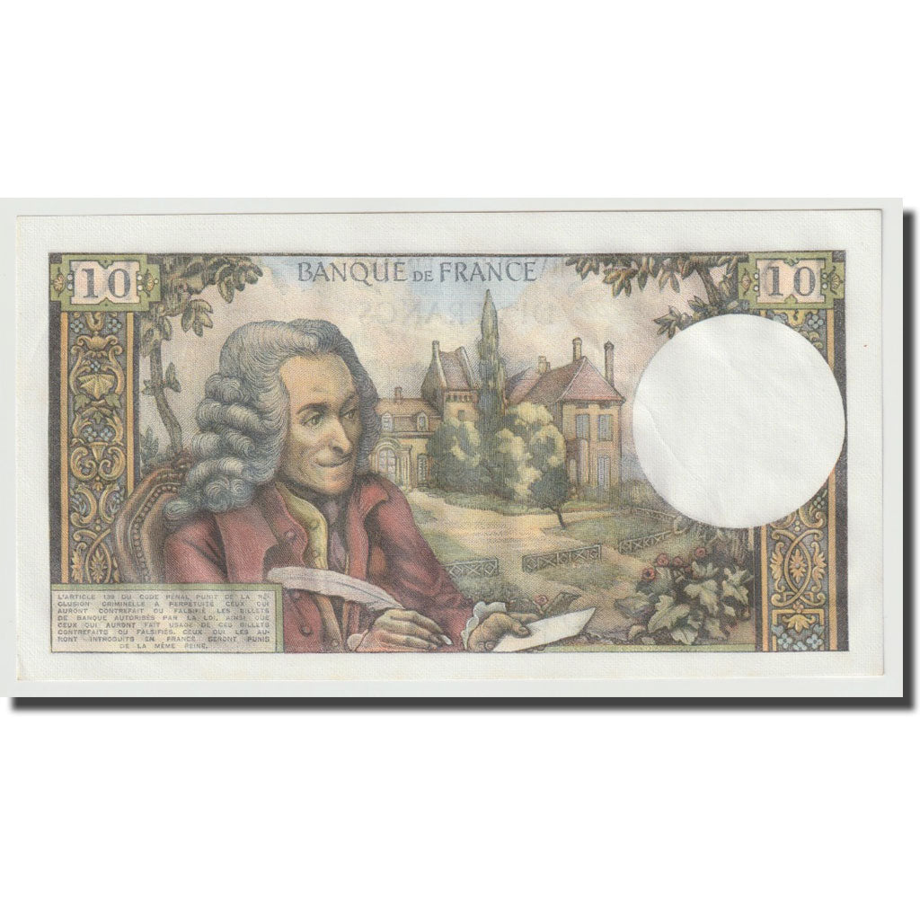 Francia, 10 Francs, Voltaire, 1967, 1967-04-06, FDS, Fayette:62.26, KM:147b