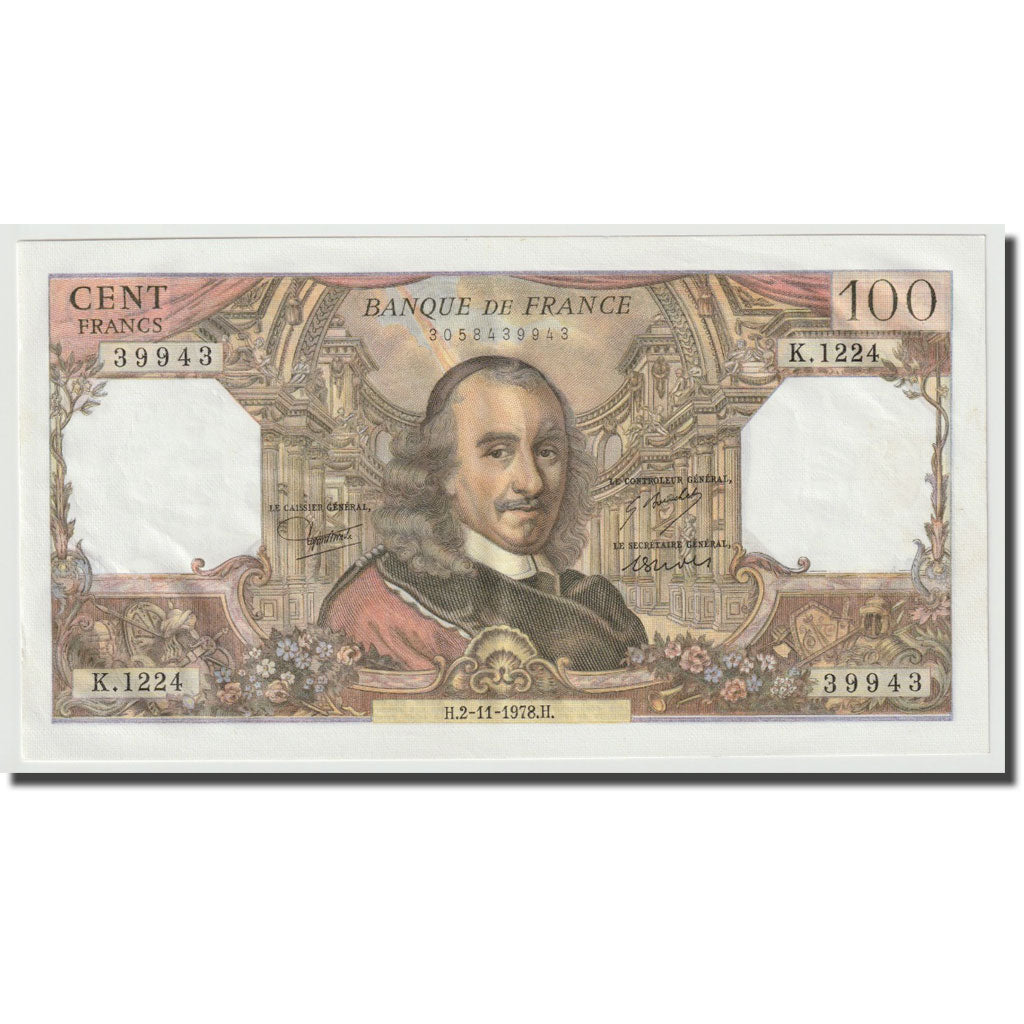 Francia, 100 Francs, Corneille, 1978, 1978-11-02, SPL+, Fayette:65.64, KM:149f