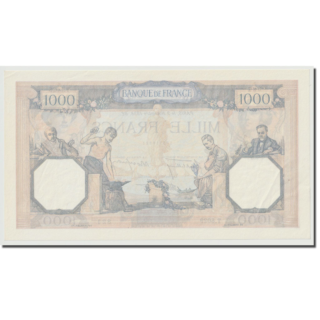 Frankreich, 1000 Francs, Cérès et Mercure, 1938, 1938-11-03, UNZ-