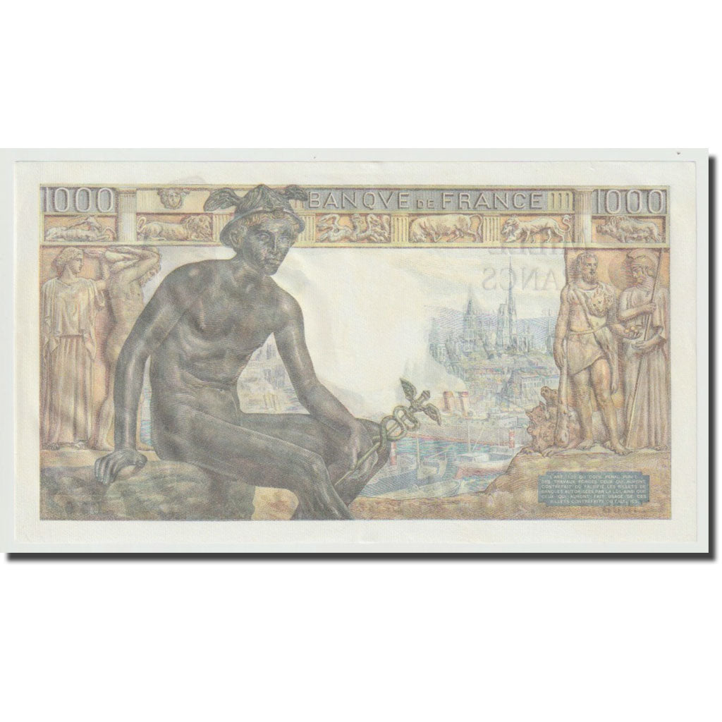 França, 1000 Francs, Déesse Déméter, 1942, 1942-08-13, AU(50-53)