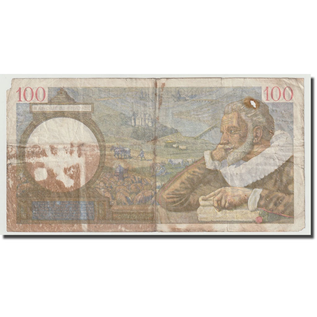 France, 100 Francs, Sully, 1940, 1940-08-22, B, Fayette:26.37, KM:94