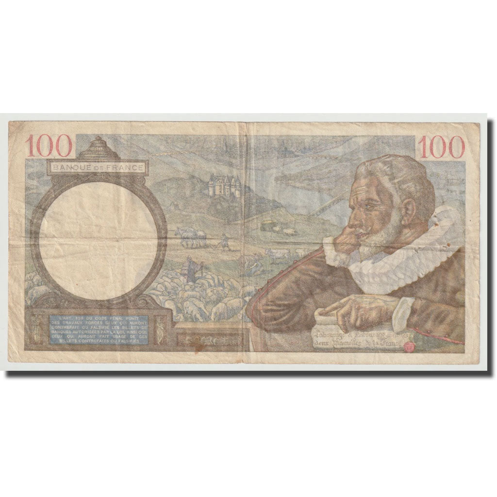 Francia, 100 Francs, Sully, 1939, 1939-10-12, MB, Fayette:26.10, KM:94