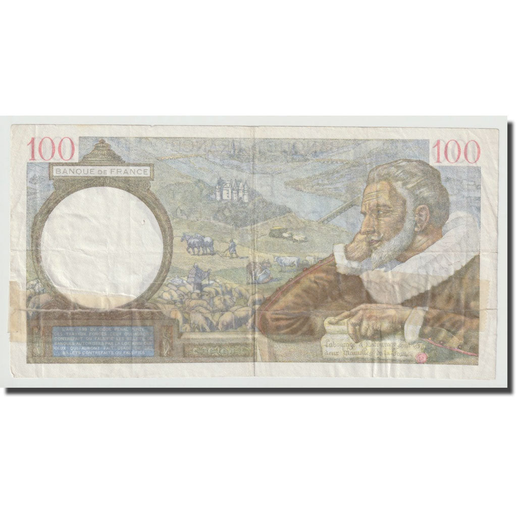 Francia, 100 Francs, Sully, 1940, 1940-06-06, RC, Fayette:26.31, KM:94