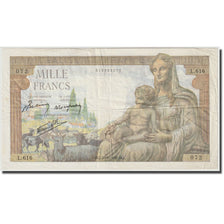 France, 1000 Francs, Déesse Déméter, 1942, 1942-06-20, EF(40-45)
