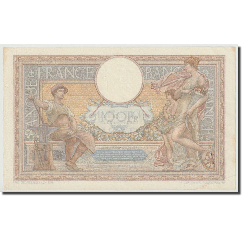 France, 100 Francs, Luc Olivier Merson, 1939, 1939-03-30, UNC(60-62)