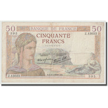 Frankreich, 50 Francs, Cérès, 1940, 1940-04-04, SGE, Fayette:17.4, KM:81