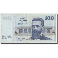 Biljet, Israël, 100 Lirot, 1973, KM:41, TB+