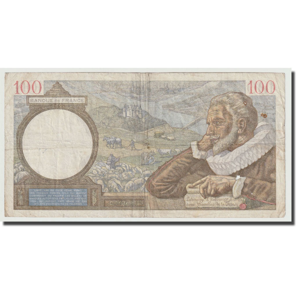 Francia, 100 Francs, Sully, 1939, 1939-10-05, BC, Fayette:26.9, KM:94