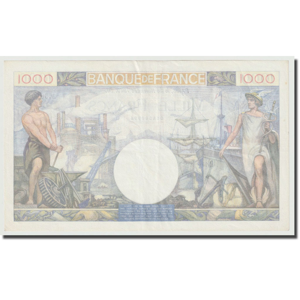 Francia, 1000 Francs, Commerce et Industrie, 1940, 1940-11-28, SPL