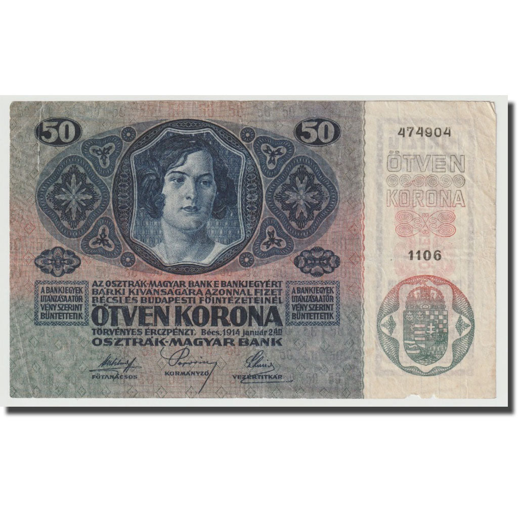 Banknote, Austria, 50 Kronen, 1914, 1914-01-02, KM:15, AU(50-53)