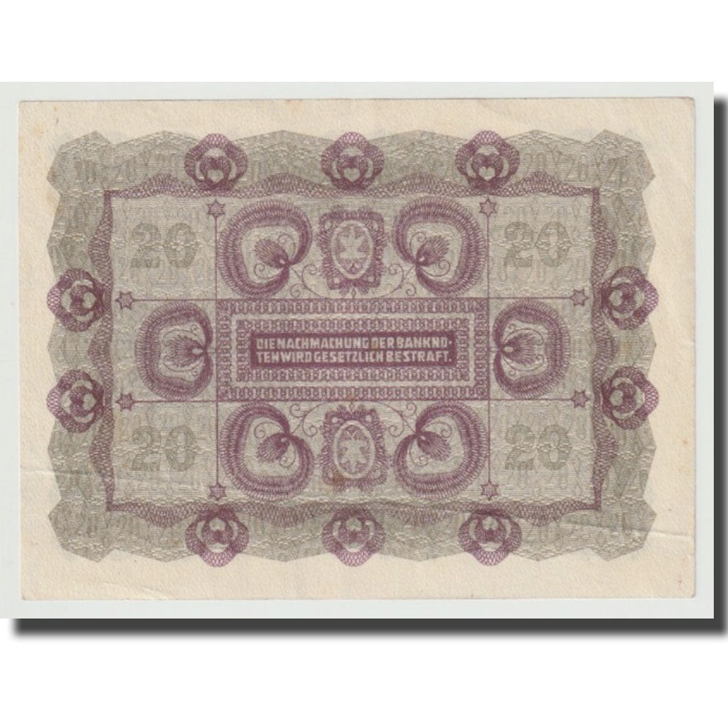 Banknote, Austria, 20 Kronen, 1922, 1922-01-02, KM:76, UNC(63)