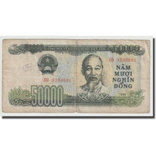 Nota, Vietname, 50,000 D<ox>ng, 1990, KM:116a, VF(20-25)