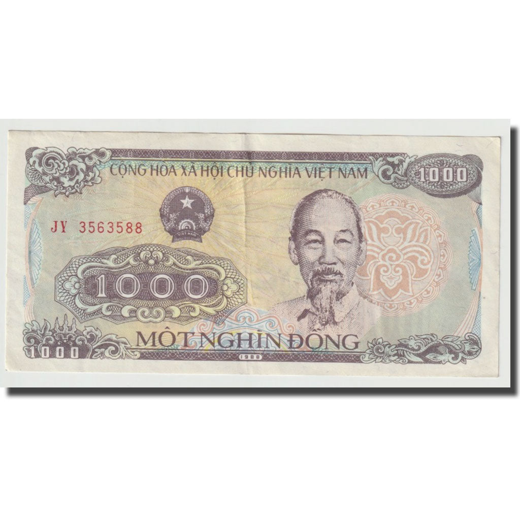 Banknote, Vietnam, 1000 D<ox>ng, 1988, KM:106a, AU(50-53)
