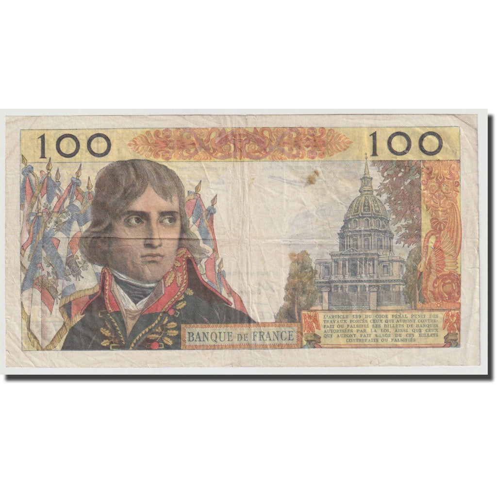 França, 100 Nouveaux Francs, Bonaparte, 1960, 1960-12-01, VF(20-25)