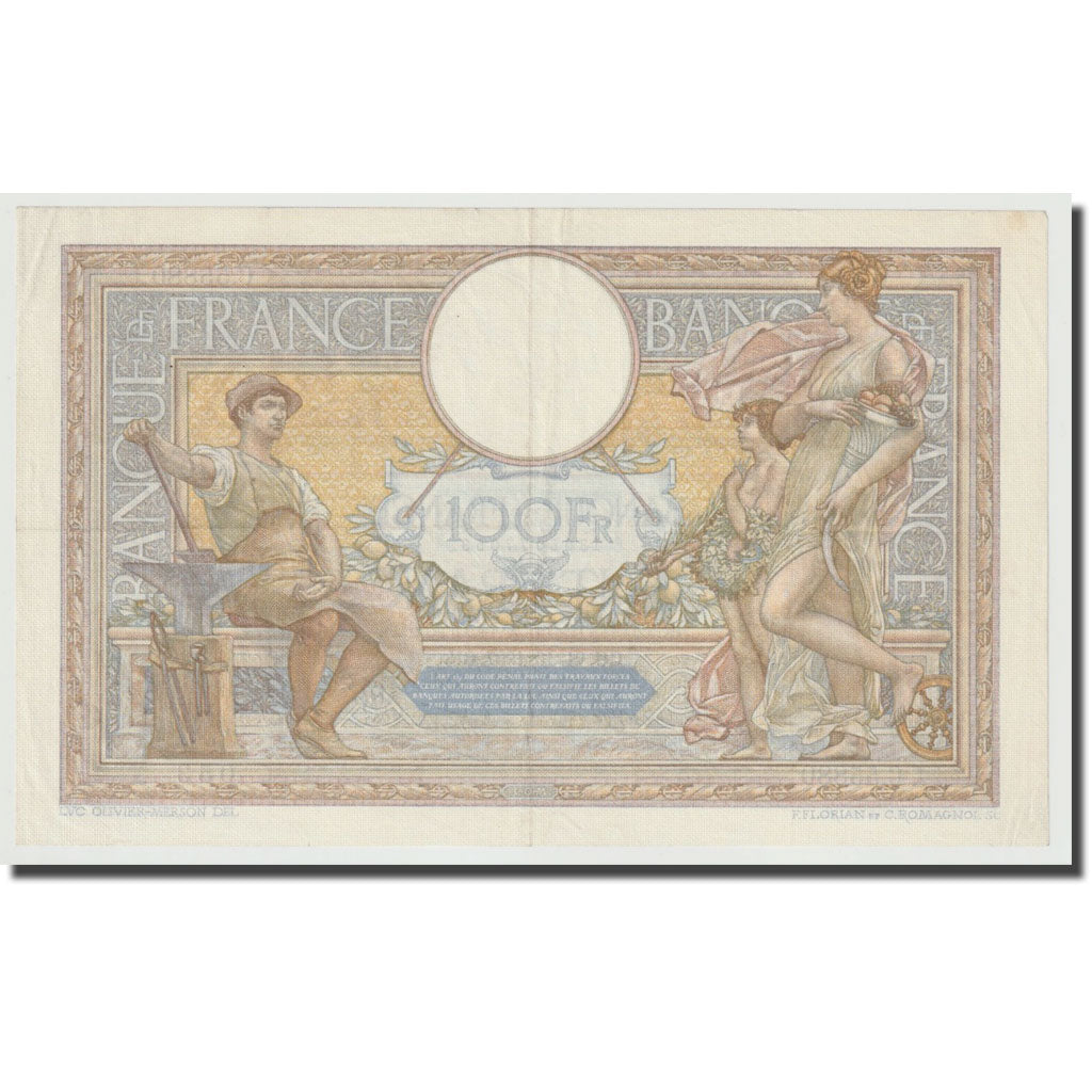 Francia, 100 Francs, Luc Olivier Merson, 1937, 1937-10-21, SPL, Fayette:25.3
