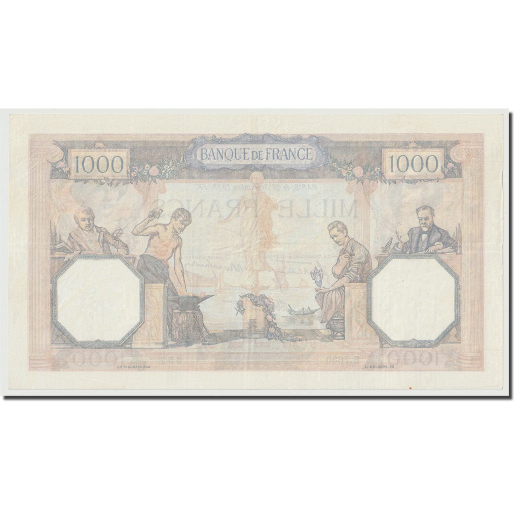 Francia, 1000 Francs, Cérès et Mercure, 1939, 1939-09-21, SPL, Fayette:38.37