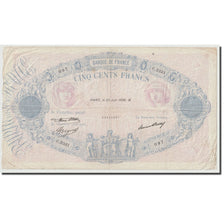 França, 500 Francs, Bleu et Rose, 1936, 1936-06-25, VF(30-35), Fayette:30.37