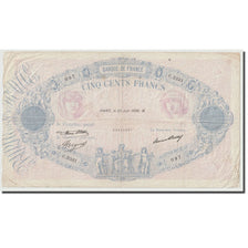 France, 500 Francs, Bleu et Rose, 1936, 1936-06-25, TB+, Fayette:30.37, KM:66m