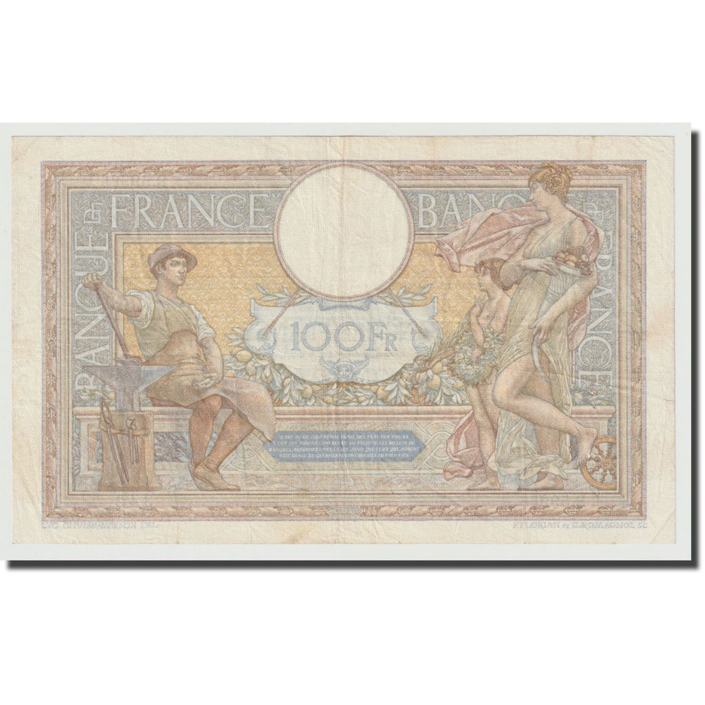France, 100 Francs, Luc Olivier Merson, 1938, 1938-06-30, VF(30-35)