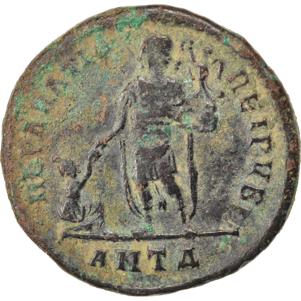 Gratian, Nummus, Antioch, AU(50-53), Copper, Cohen #30, 5.50