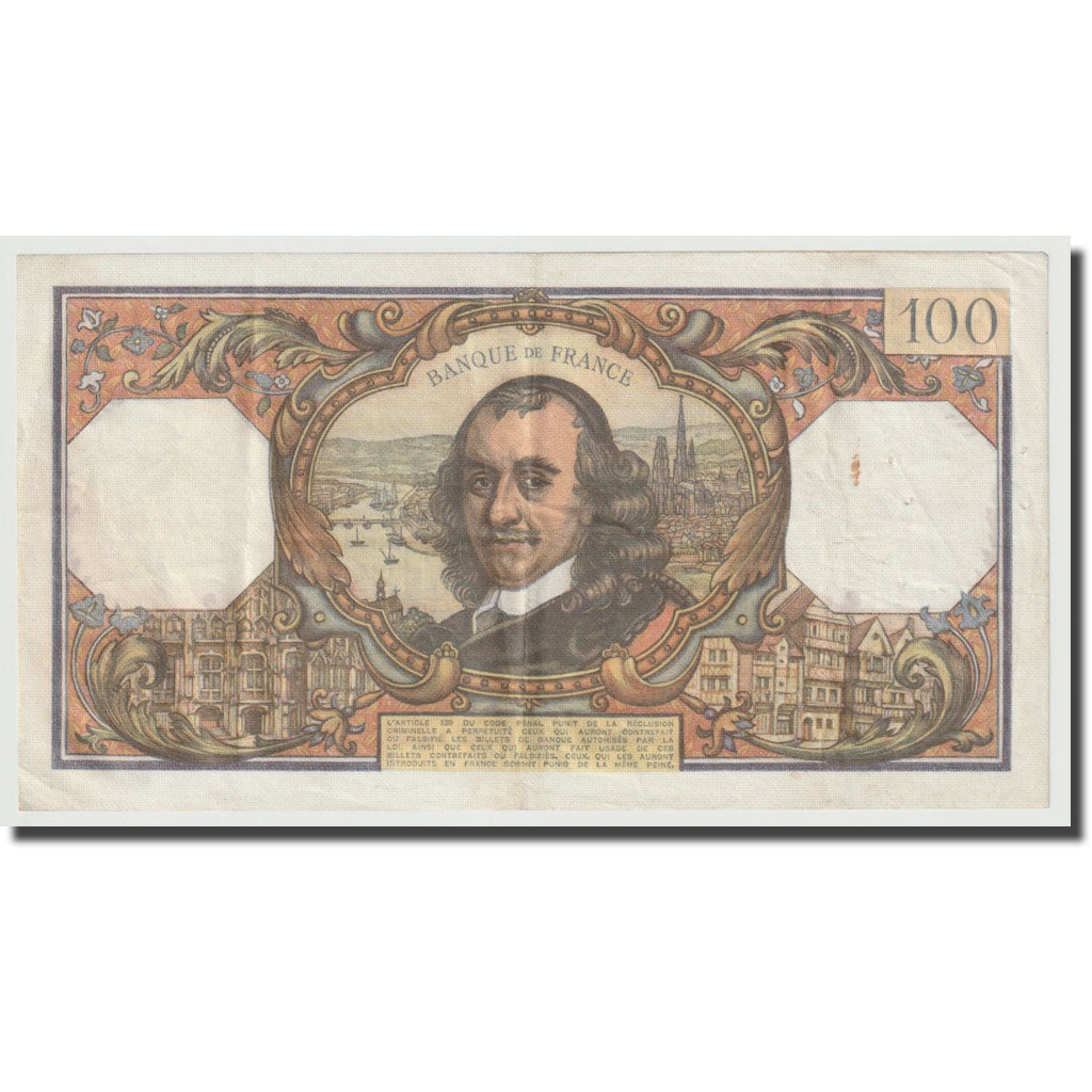 Francja, 100 Francs, Corneille, 1970, 1970-01-08, EF(40-45), Fayette:65.29