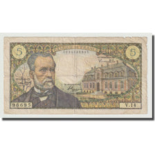 France, 5 Francs, Pasteur, 1966, 1966-07-07, F(12-15), Fayette:61.2, KM:146a