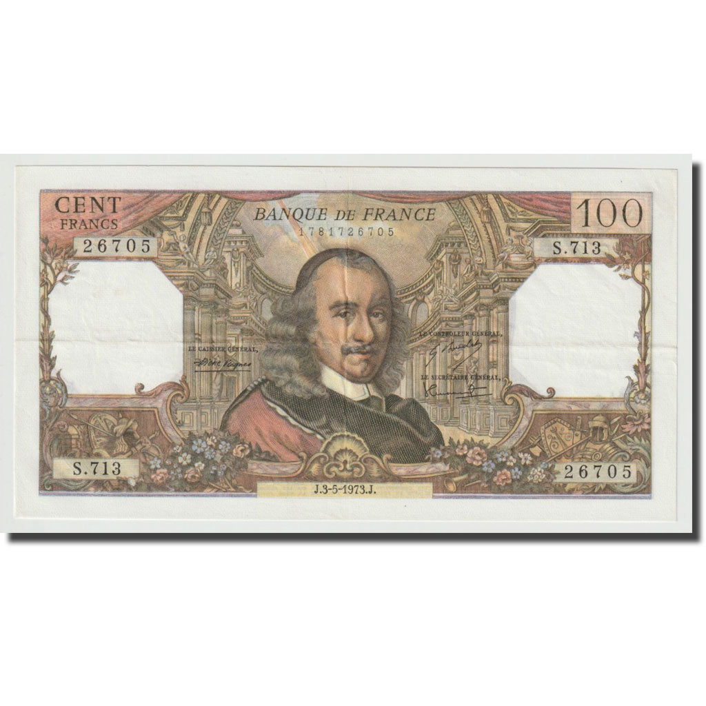 Francja, 100 Francs, Corneille, 1973, 1973-05-03, UNC(60-62), Fayette:65.42