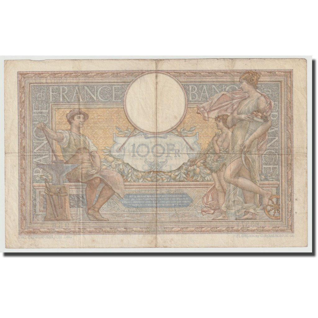 France, 100 Francs, Luc Olivier Merson, 1939, 1939-01-26, VF(30-35)