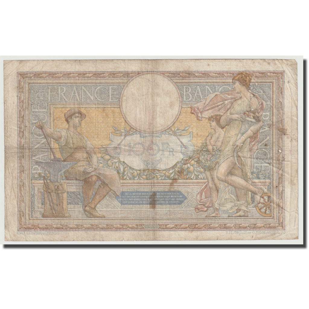 France, 100 Francs, Luc Olivier Merson, 1929, 1928-10-03, VF(20-25)