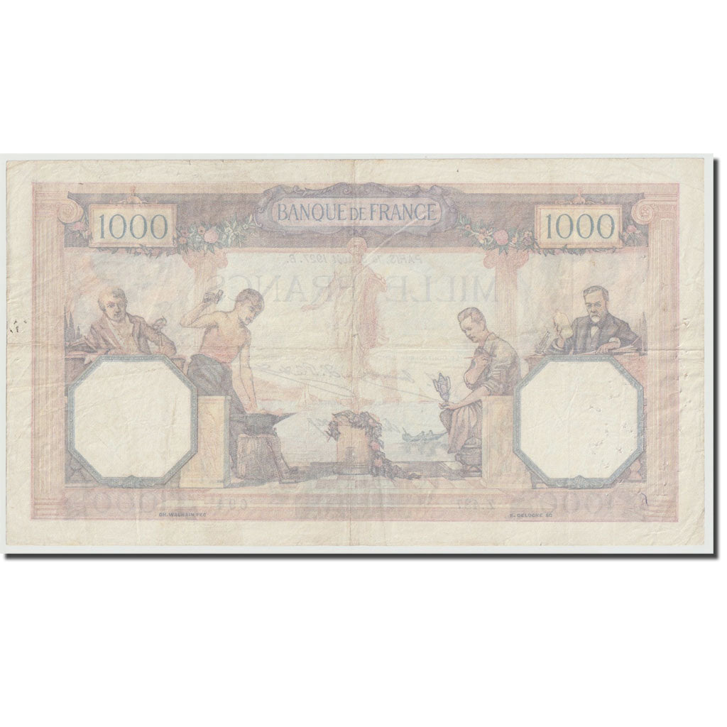 France, 1000 Francs, Minerve et Hercule, 1927, 1927-08-05, EF(40-45)
