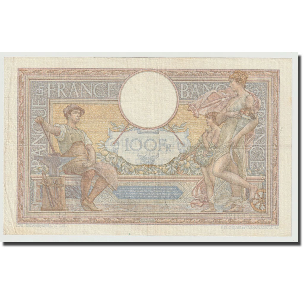 France, 100 Francs, Luc Olivier Merson, 1938, 1938-05-12, EF(40-45)