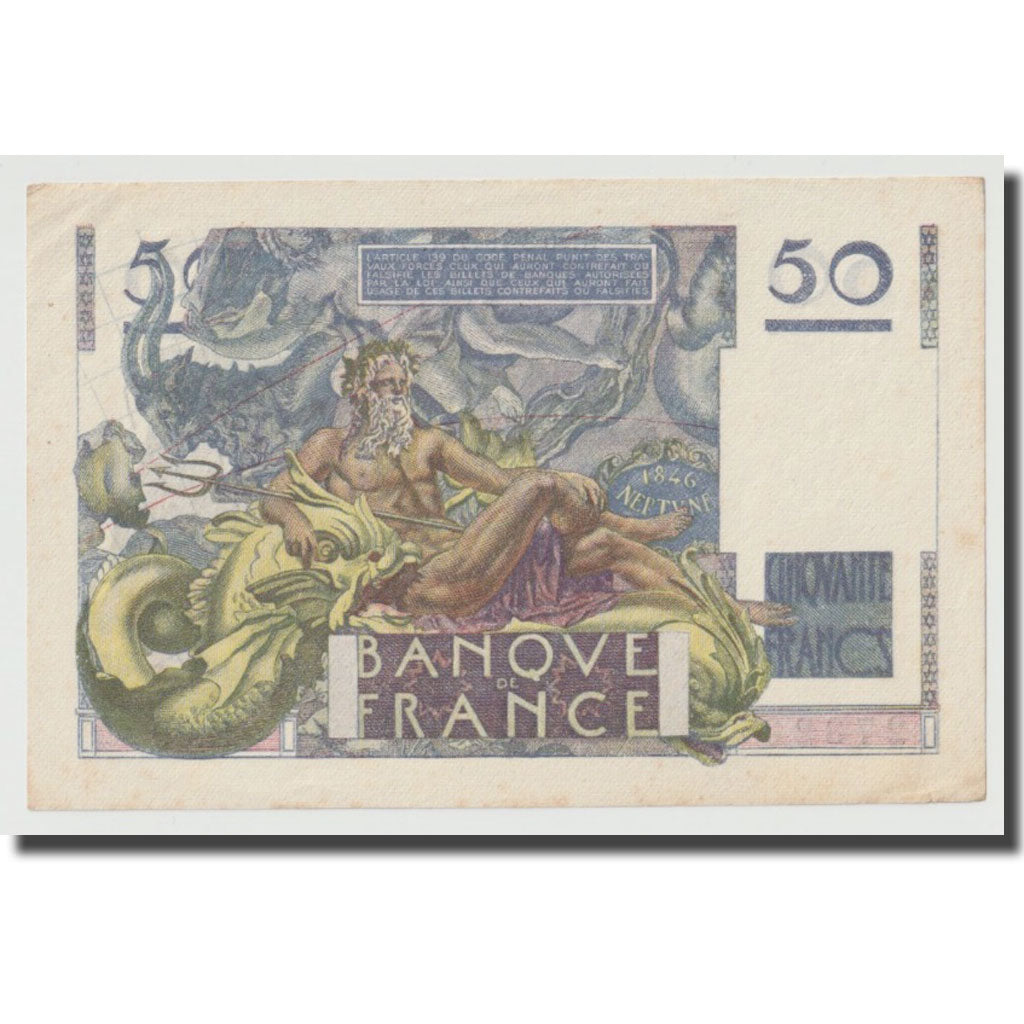 France, 50 Francs, Le Verrier, 1947, 1947-03-20, AU(50-53), Fayette:20.7