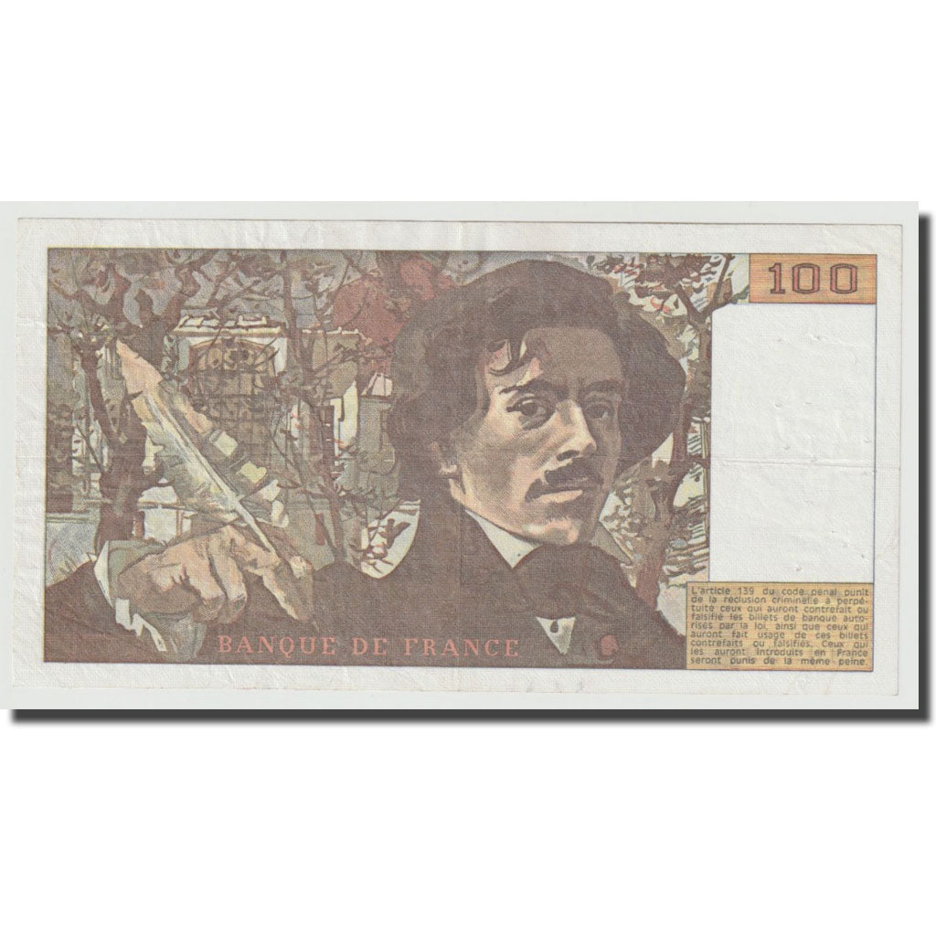 Frankreich, 100 Francs, Delacroix, 1978, SS+, Fayette:69.1d, KM:154a