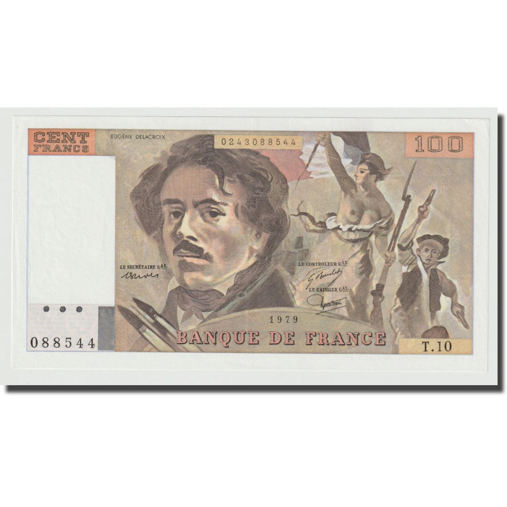 Frankreich, 100 Francs, Delacroix, 1979, UNZ, Fayette:69.2a, KM:154a