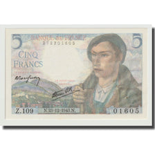 Frankrijk, 5 Francs, Berger, 1943, 1943-12-23, SUP, Fayette:5.5, KM:98a