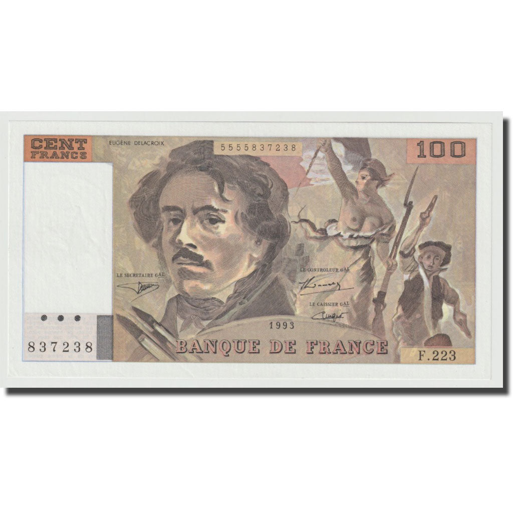 Frankreich, 100 Francs, Delacroix, 1993, UNZ, Fayette:69bis.7, KM:154g