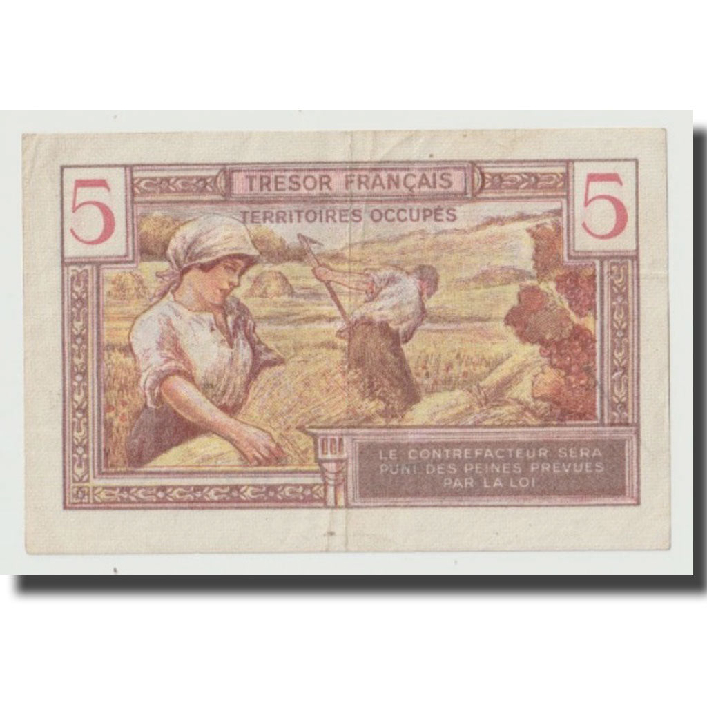 Francia, 5 Francs, 1947 French Treasury, Undated (1947), BB, Fayette:VF29.1