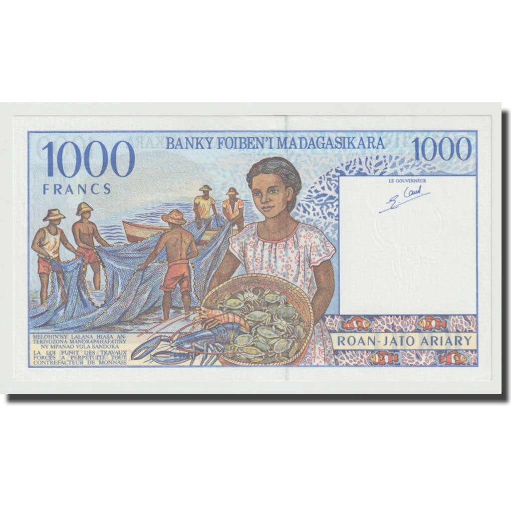 Banknote, Madagascar, 1000 Francs = 200 Ariary, Undated (1994), KM:76b