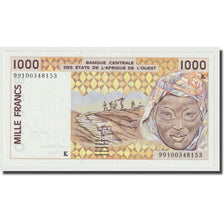 Nota, Estados da África Ocidental, 1000 Francs, 1991-2002, KM:711Ki, UNC(65-70)