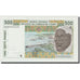Banconote, Stati dell'Africa occidentale, 500 Francs, 1991-1992, KM:710Ka, FDS