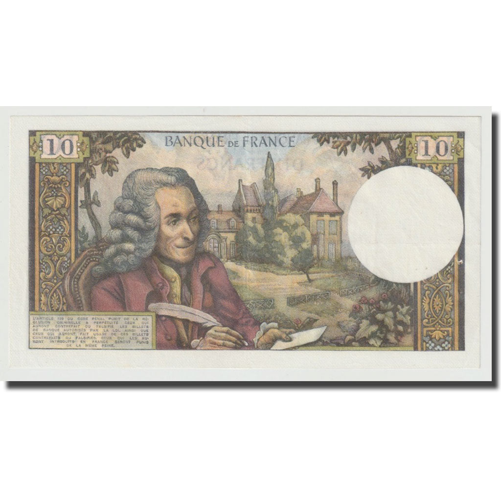 Frankreich, 10 Francs, Voltaire, 1964, 1964-06-04, UNZ, Fayette:F.62.09, KM:147a