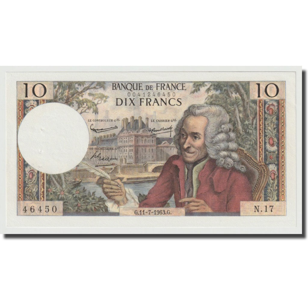 Frankreich, 10 Francs, Voltaire, 1963, 1963-07-11, UNZ, Fayette:62.03, KM:147a