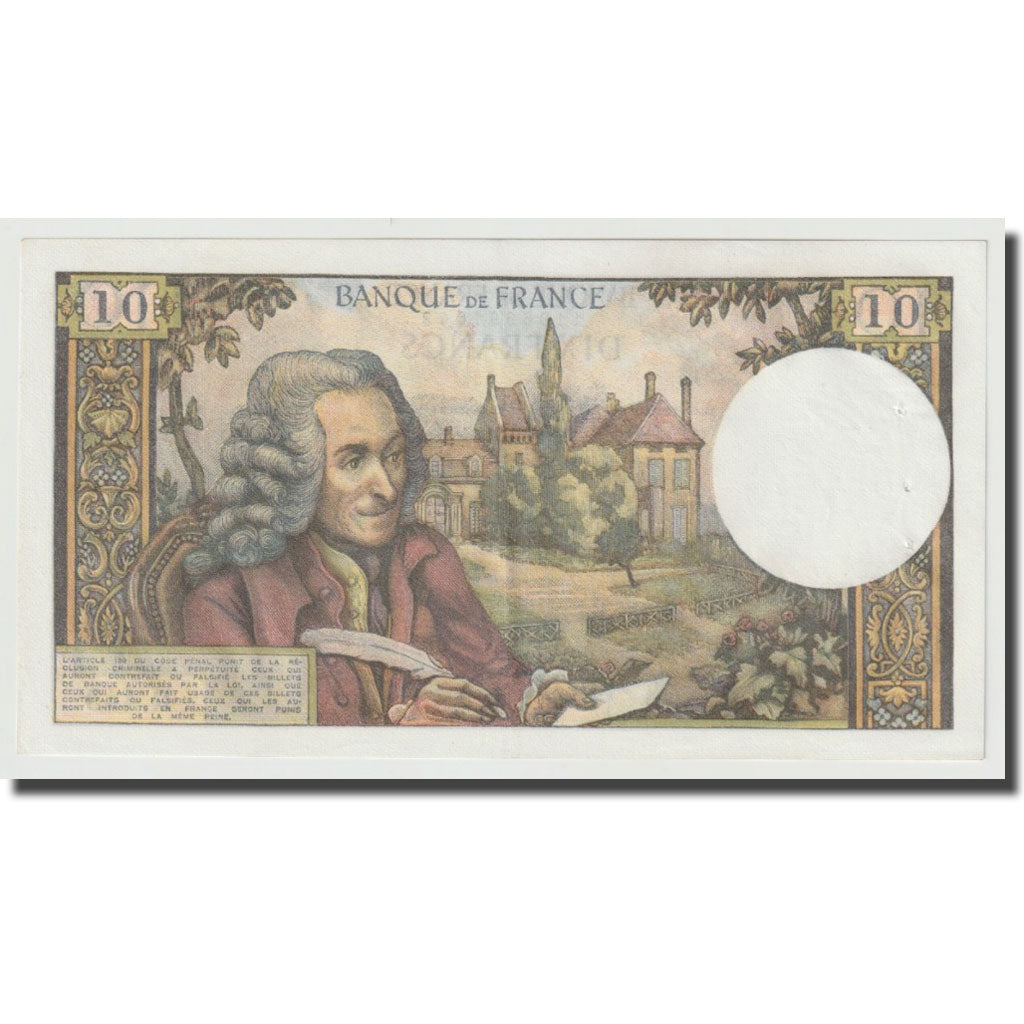 Frankreich, 10 Francs, Voltaire, 1968, 1968-11-07, UNZ, Fayette:62.35, KM:147c